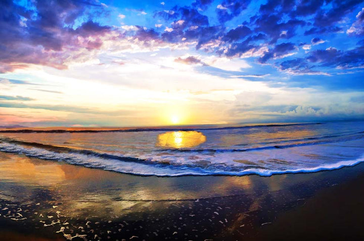 Beach  Sunset Painting