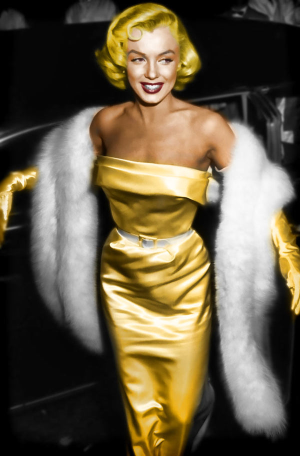 Marilyn In Yellow Dress Painting