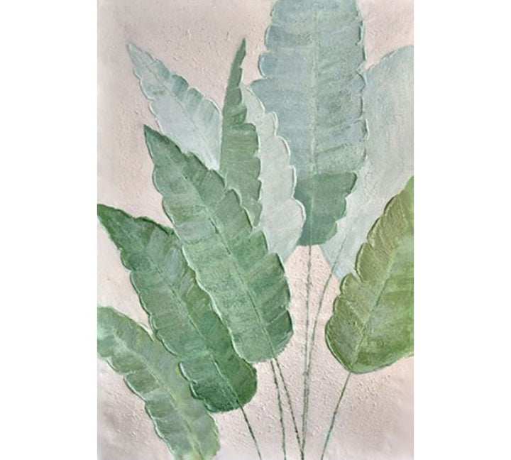 Modern Abstract Leaf Painting 