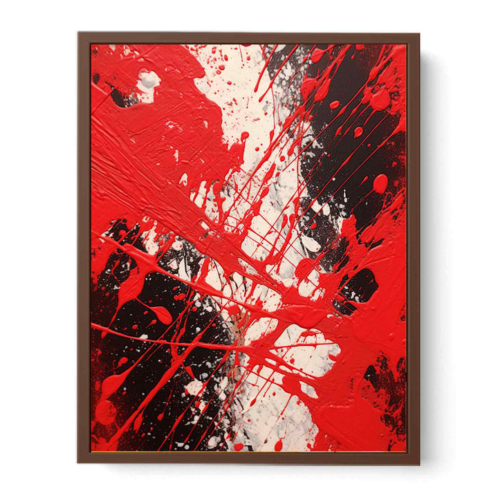 Red Dripping Color Painting