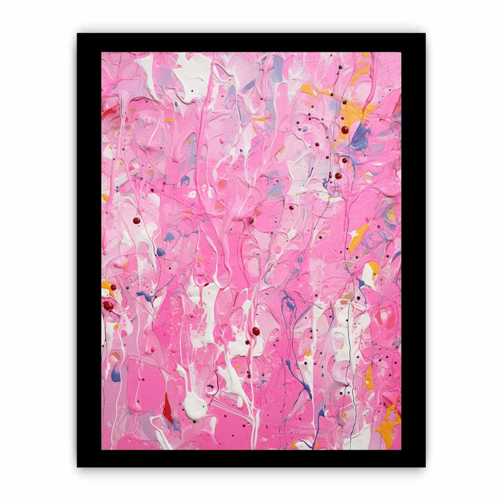 Color Pink Drips Painting