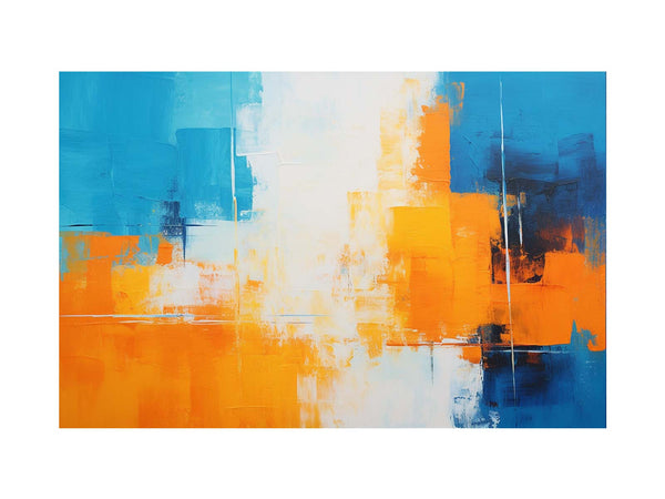 Orange Blue Art Painting