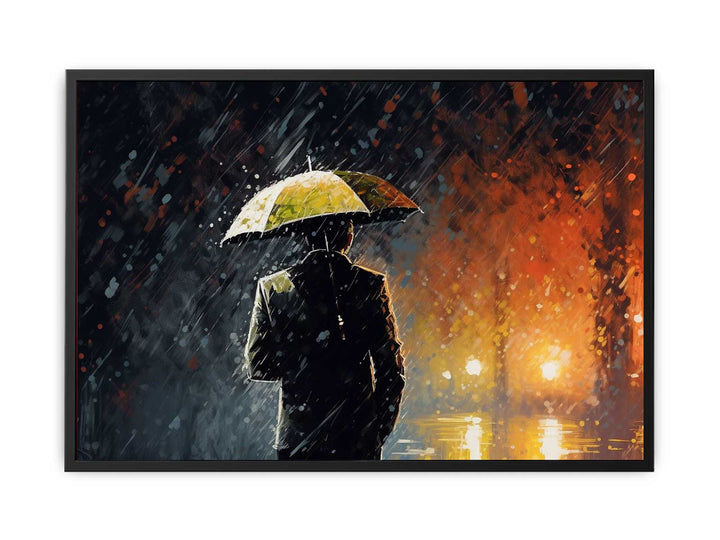 Man Umbrella Painting
