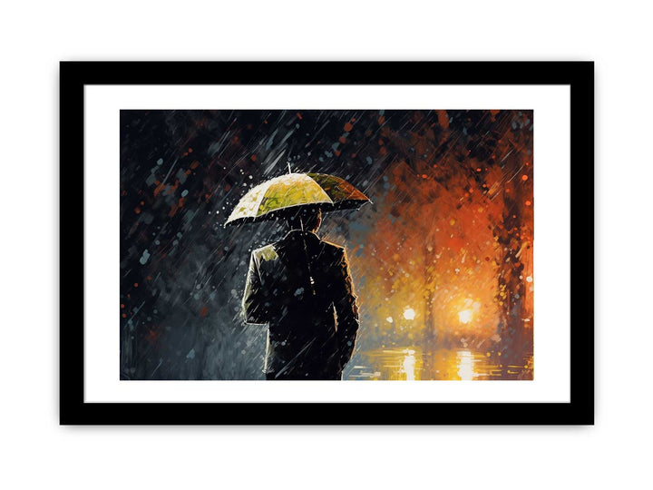 Man Umbrella Painting