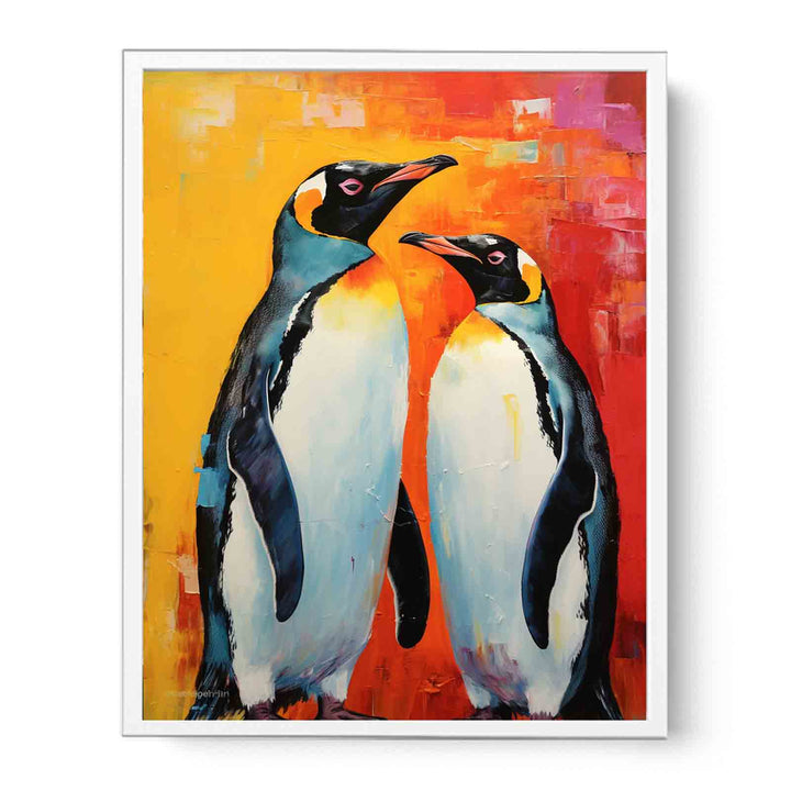 Two Penguin Modern Art Painting