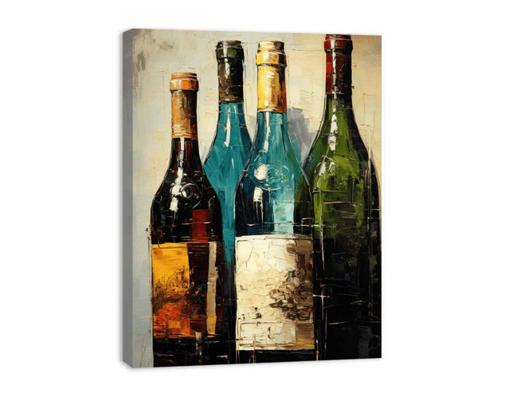 Wine Bottles Modern Painting