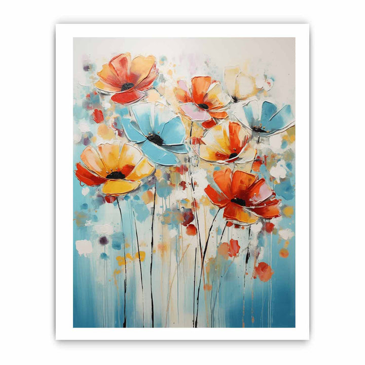 Colorful Flower Modern Art Painting