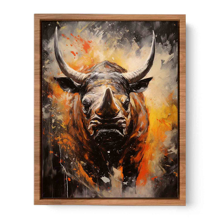 Modern Rhinoceros Art Painting