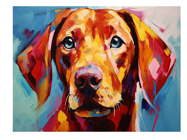 Modern Yellow Dog Art Painting