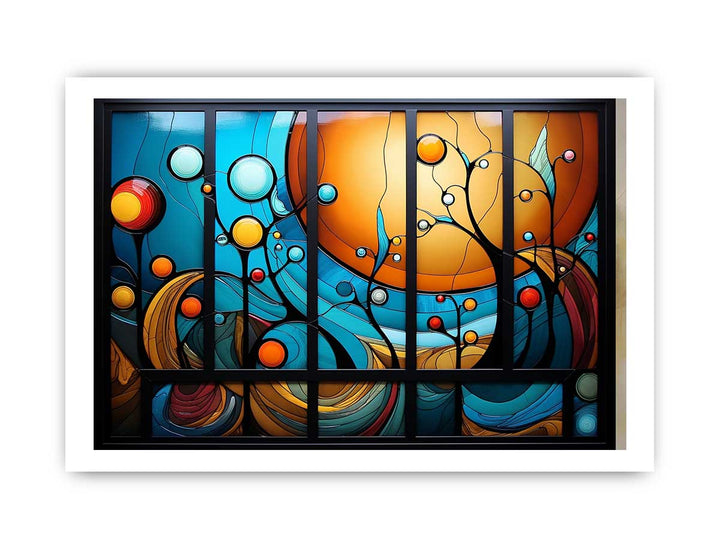 Modern Window Art Painting