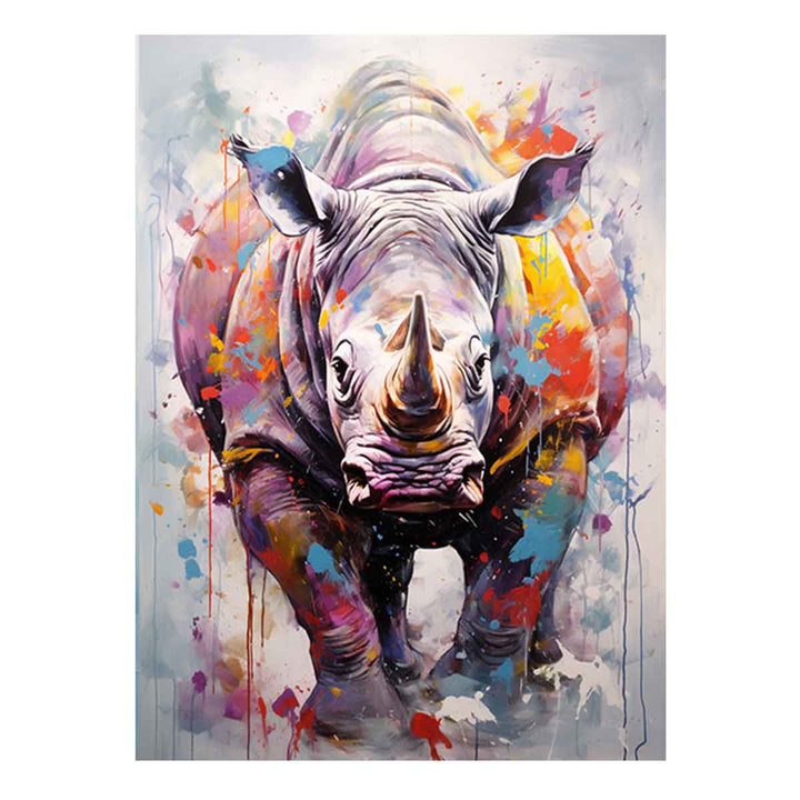 Modern Painting Rhinoceras Art 