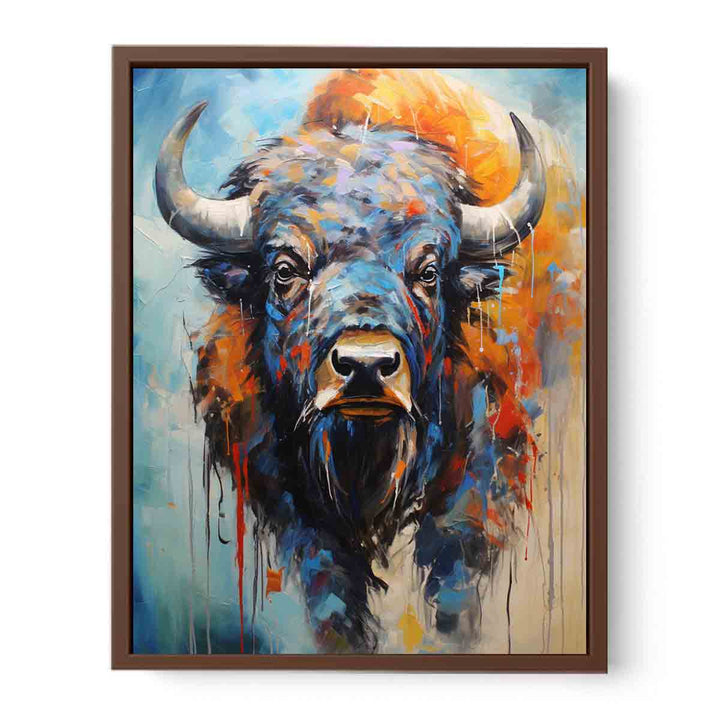 Modern Buffalo Art Painting