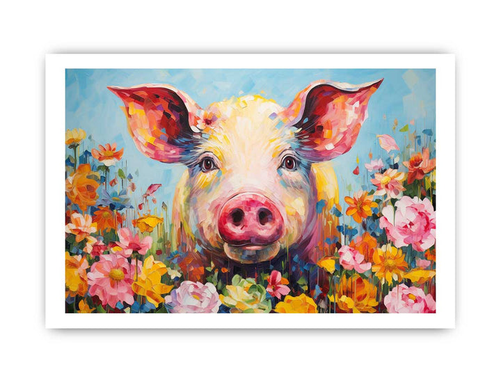 Pig Modern Art Painting