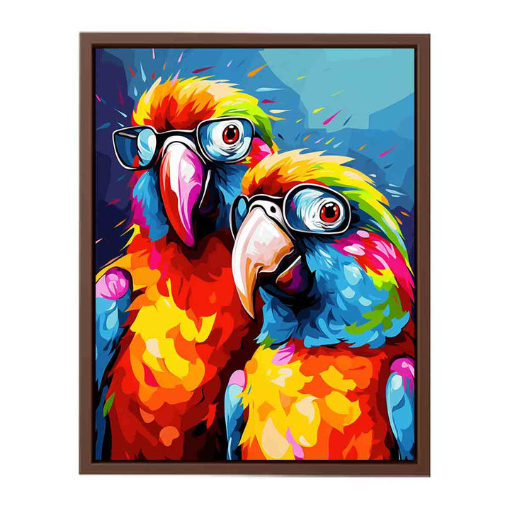 Two Parrot Modern Art Painting