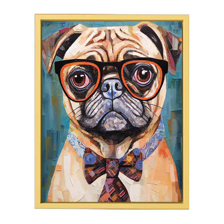 Modern Pug Dog Art Painting