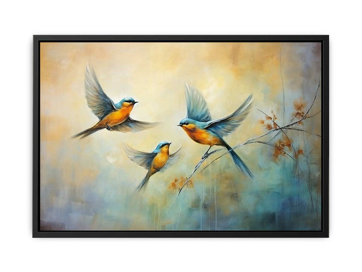 Three Bird Modern Art Painting