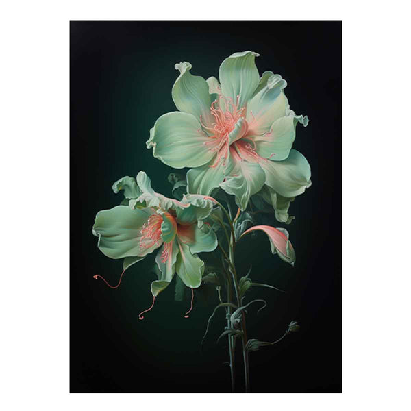 Green Art Flower Painting