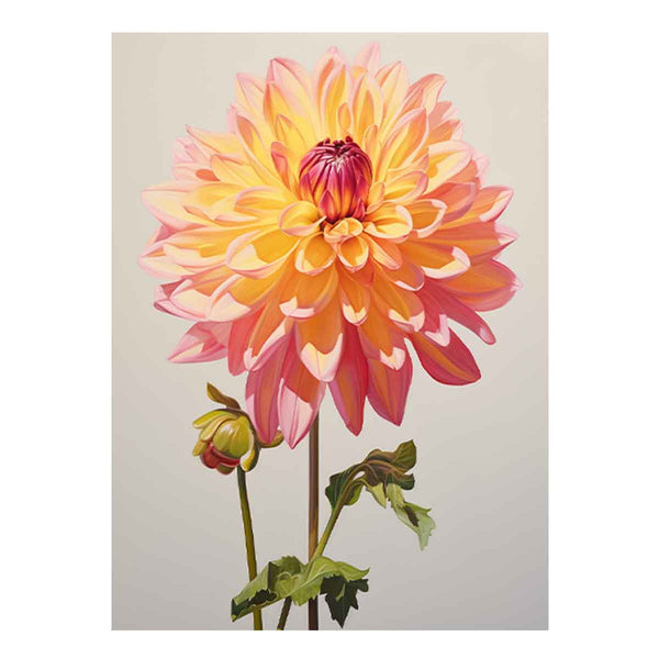 Flower Yellow Pink Painting