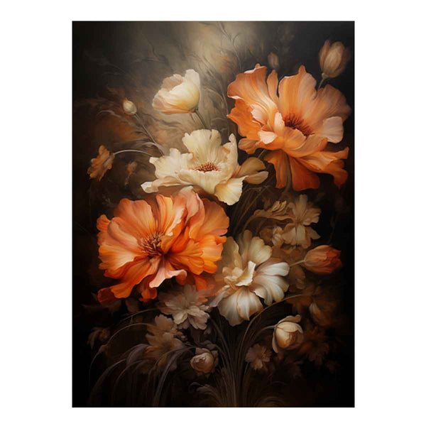 Flower Painting Brown