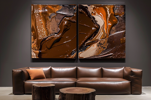 2 Panel Chocolate  Art  Painting